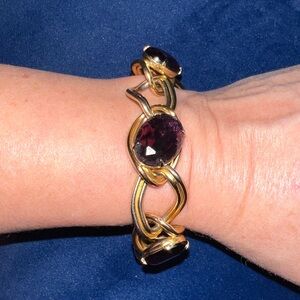 Elegant Gold & amethyst Women's Bracelet